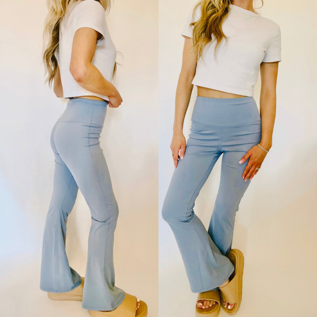 Sky blue Lee Flared yoga pants