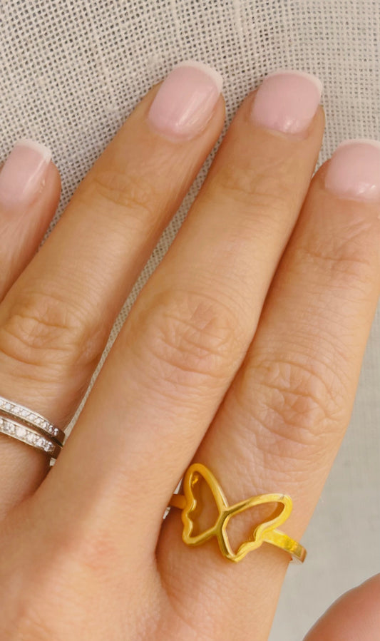 Gold Butterfly Ring